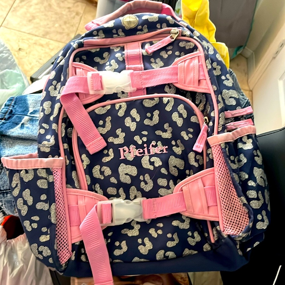 Pottery barn leopard backpack